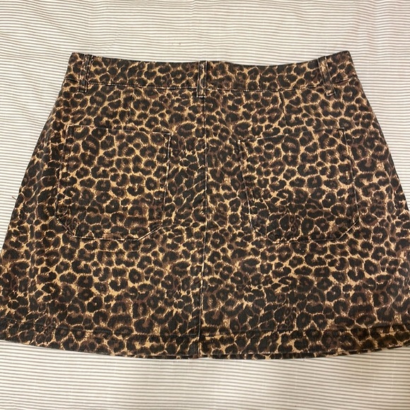 Leopard Denim Skirt - Picture 5 of 10